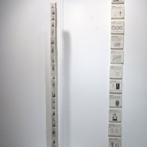 Upright 1 and 2 porcelain and chromos height 160 cm