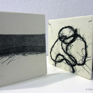 Ariane’s Thread (artist’s books) porcelain and paper. Engraving and monotype.
