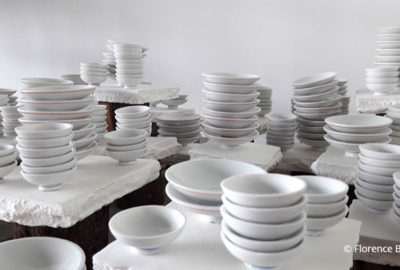 Détail - porcelaine et bois - detail - porcelain and wood